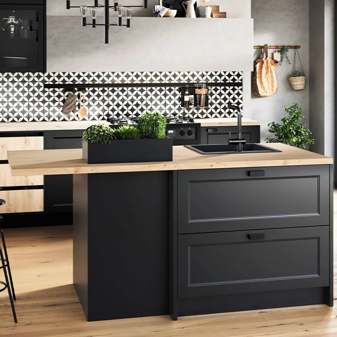 inspiration cuisine noire moderne