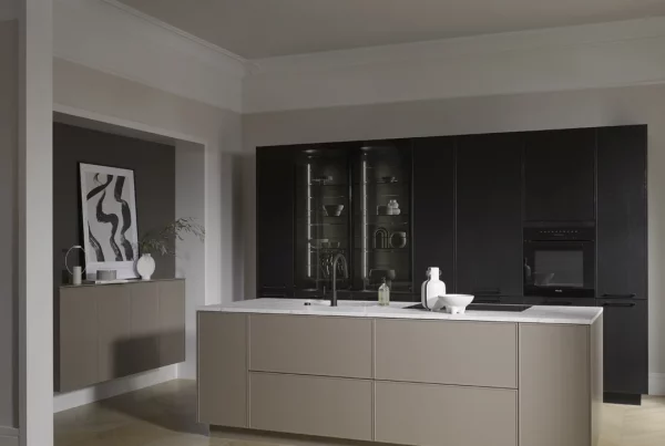 cuisine à cadre en bois