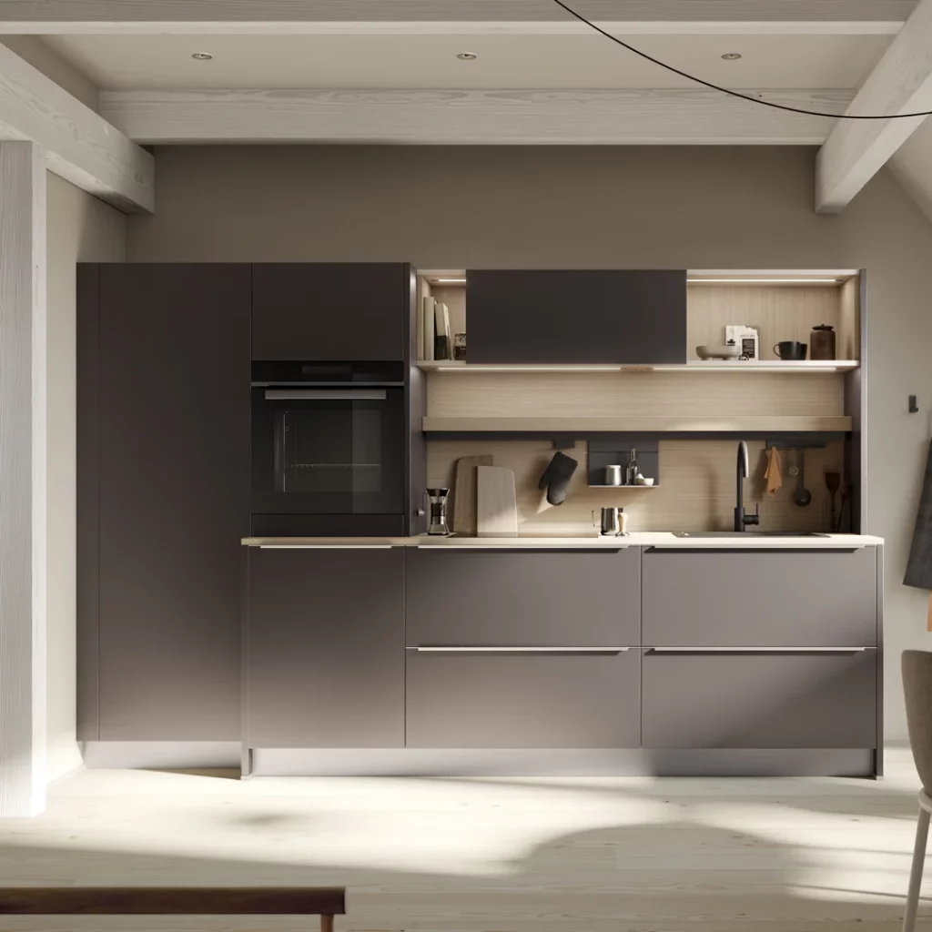 cuisine au design métallisé