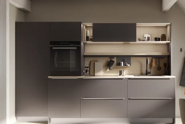 cuisine au design métallisé